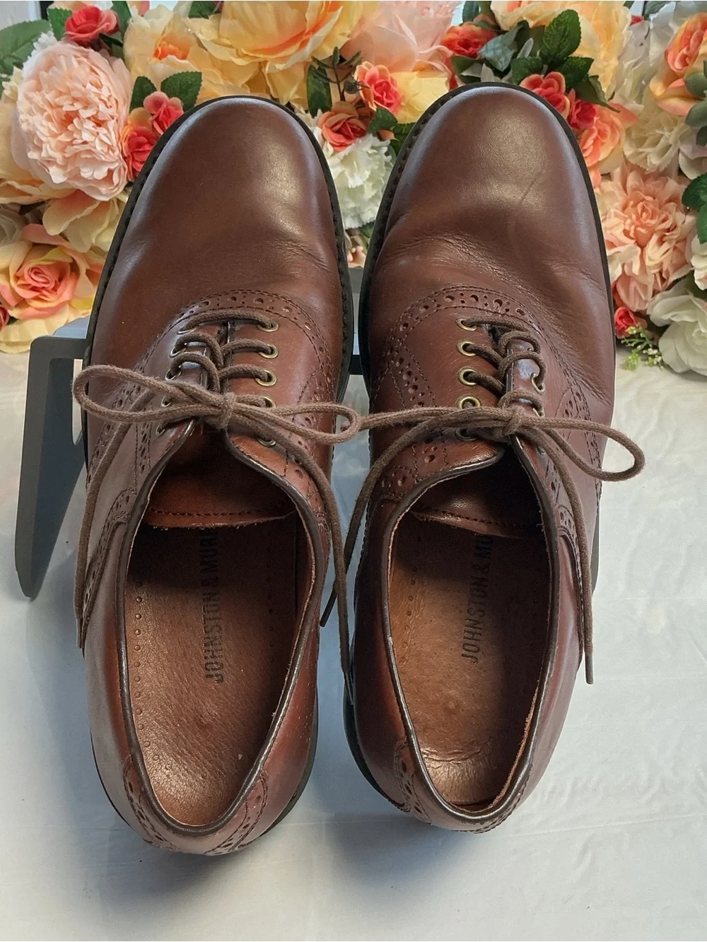 Johnston & Murphy 20-756 Brown Leather Brogue Oxford Dress Shoes Men’s 8 S